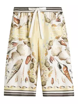 Dolce & Gabbana шелковые шорты-бермуды, нейтральный