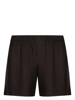 Dolce & Gabbana шелковые шорты с логотипом, коричневый