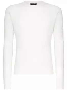 Dolce & Gabbana шелковый джемпер, белый
