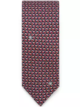 Dolce & Gabbana шелковый галстук с графичным принтом, красный