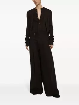 Dolce & Gabbana шелковый кардиган в рубчик, коричневый