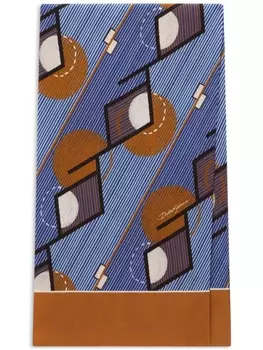 Dolce & Gabbana шелковый платок с абстрактным принтом, синий