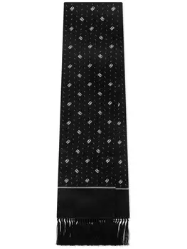 Dolce & Gabbana шелковый платок с логотипом DG, черный