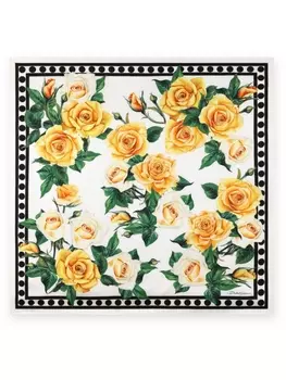 Dolce & Gabbana шелковый платок с принтом, белый