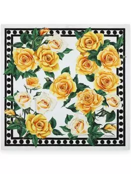 Dolce & Gabbana шелковый платок с принтом, белый