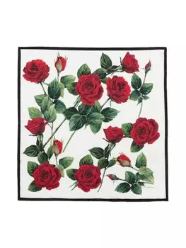 Dolce & Gabbana шелковый платок с жаккардовым логотипом, черный