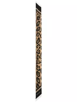 Dolce & Gabbana шелковый шарф с эффектом омбре, коричневый