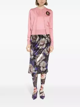Dolce & Gabbana шелковый топ, розовый
