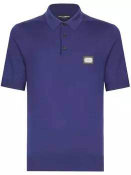 Dolce & Gabbana шерстяная рубашка поло DG Essentials, синий