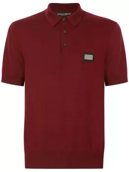 Dolce & Gabbana шерстяная рубашка поло DG Essentials, красный