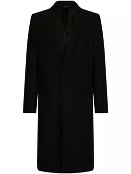 Dolce & Gabbana шерстяное пальто, черный
