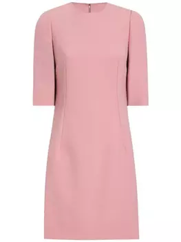 Dolce & Gabbana шерстяное платье мини, розовый
