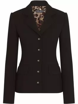 Dolce & Gabbana шерстяной однобортный пиджак Dolce, черный