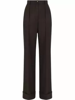 Dolce & Gabbana шерстяные брюки палаццо, черный