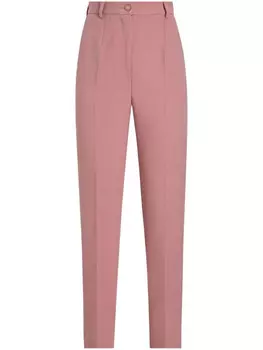 Dolce & Gabbana шерстяные брюки строгого кроя, розовый
