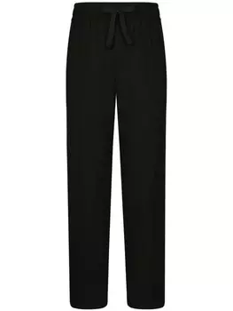 Dolce & Gabbana шерстяные спортивные брюки средней посадки, черный
