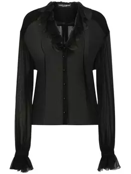 Dolce & Gabbana шифоновая блузка, черный