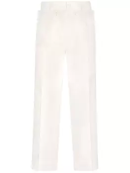 Dolce & Gabbana широкие брюки со вставками, нейтральный цвет