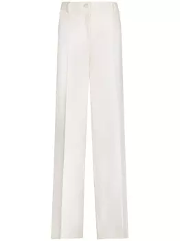 Dolce & Gabbana широкие брюки строгого кроя, белый