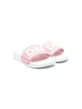 Dolce & Gabbana шлепанцы с логотипом, белый