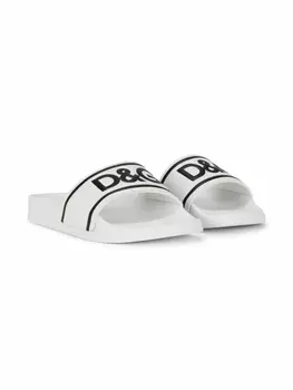 Dolce & Gabbana шлепанцы с логотипом, белый