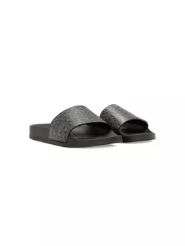 Dolce & Gabbana шлепанцы с логотипом, черный