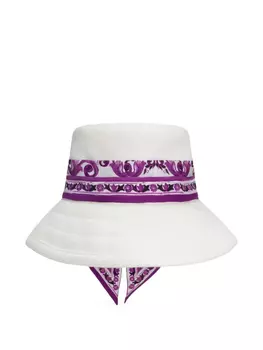 Dolce & Gabbana шляпа с принтом Maiolica, белый