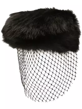 Dolce & Gabbana шляпа с вуалью, черный
