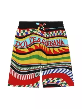 Dolce & Gabbana шорты-бермуды с принтом Carretto, мультиколор