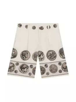 Dolce & Gabbana шорты-бермуды с принтом, нейтральный цвет