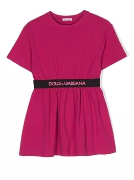 Dolce & Gabbana шорты из джерси с логотипом, розовый