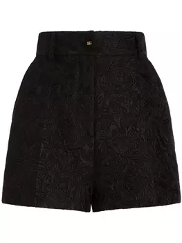 Dolce & Gabbana шорты с цветочным узором, черный