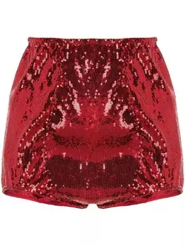 Dolce & Gabbana шорты с пайетками, красный