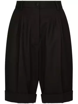 Dolce & Gabbana шорты строгого кроя с завышенной талией, черный