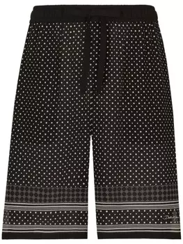 Dolce & Gabbana шорты в горох, черный