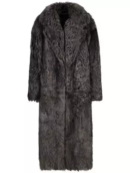 Dolce & Gabbana шуба из искусственного меха, серый