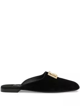 Dolce & Gabbana слиперы с логотипом, черный