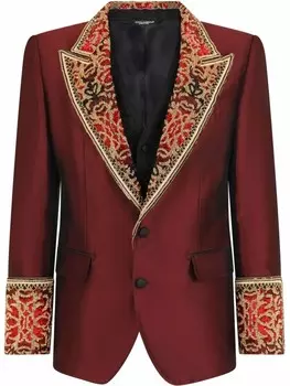 Dolce & Gabbana смокинг Sicilia со стразами, красный