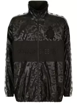 Dolce & Gabbana спортивная куртка с логотипом DG, черный