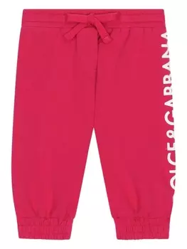 Dolce & Gabbana спортивные брюки из джерси с логотипом, красный