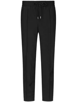 Dolce & Gabbana спортивные брюки с кулиской и логотипом, черный