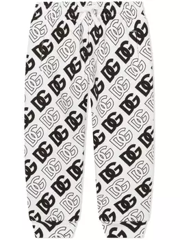 Dolce & Gabbana спортивные брюки с логотипом DG, белый