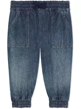 Dolce & Gabbana спортивные брюки с логотипом DG, синий