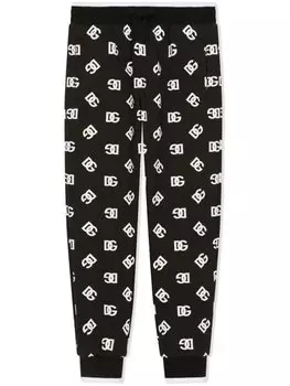 Dolce & Gabbana спортивные брюки с логотипом DG, черный