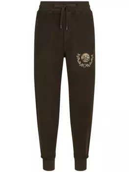 Dolce & Gabbana спортивные брюки с логотипом, коричневый