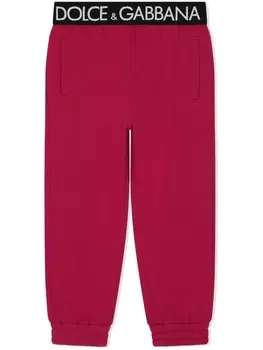 Dolce & Gabbana спортивные брюки с логотипом, красный