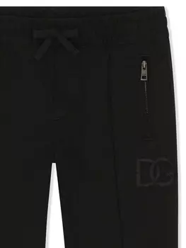Dolce & Gabbana спортивные брюки с нашивкой-логотипом, черный