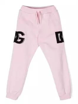 Dolce & Gabbana спортивные брюки с нашивкой-логотипом, розовый