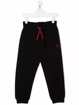 Dolce & Gabbana спортивные брюки с вышитым логотипом, черный
