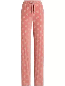 Dolce & Gabbana спортивные брюки с жаккардовым логотипом, розовый